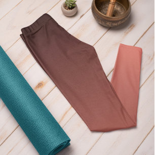 Herbst Trend Coral Sunset Ombre Leggings