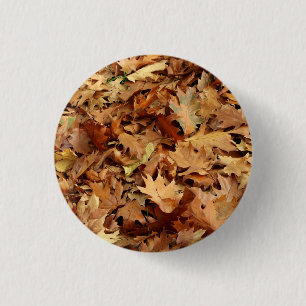Herbst, trockene Blätter Button