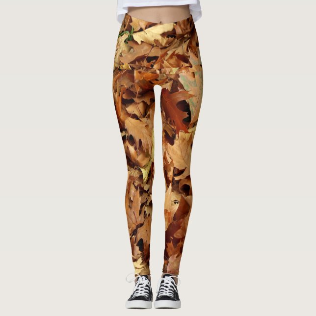 Herbst, trockene Blätter Leggings (Vorderseite)