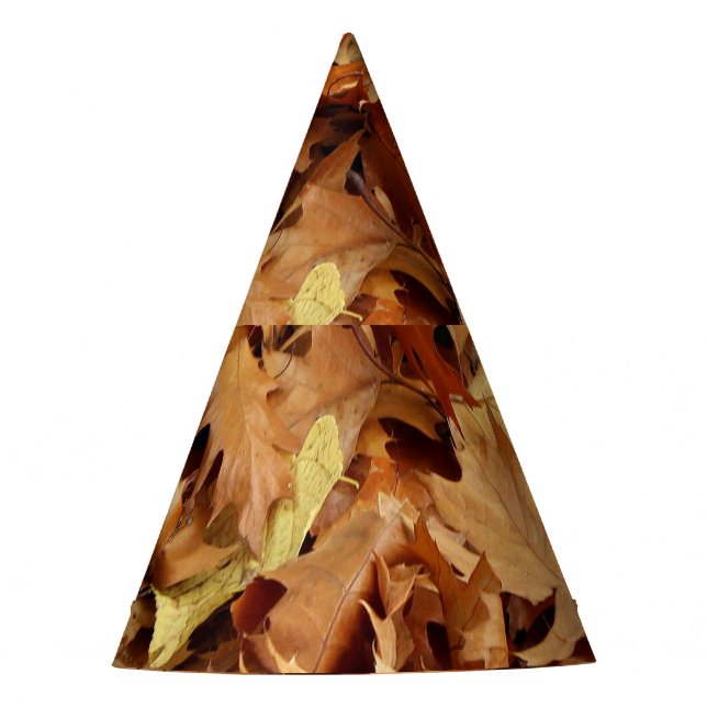 Herbst, trockene Blätter Partyhütchen (Vorderseite)