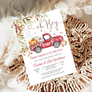 Herbst Truck Baby Shower Einladung
