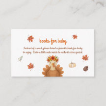 Herbst Truthahn Baby Shower Einladungskarte