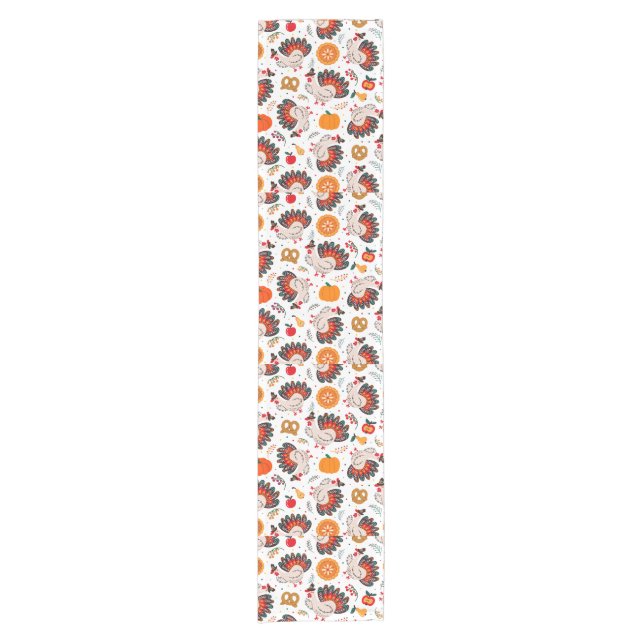 Herbst Türkei Decor Kurzer Tischläufer (Vorderseite)