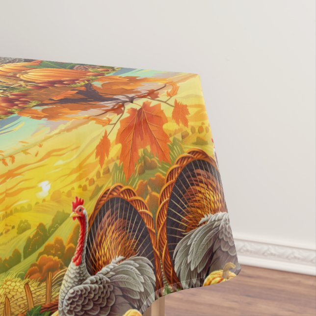 Herbst Türkei Pumpkins Erntedank Tableclout Tischdecke (Beispiel)