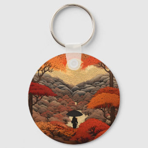 Herbst Ukiyo-e Japan Schlüsselanhänger