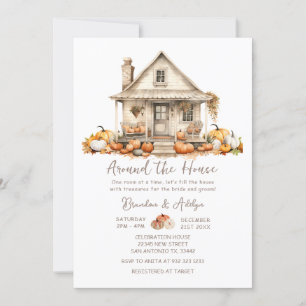 Herbst um das House Paares Brautparty Einladung