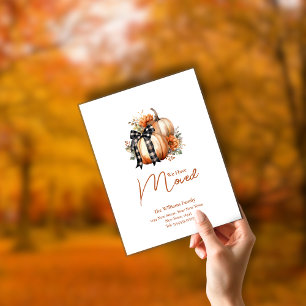 Herbst Umzugsmeldung   Umzugsankündigung Postkarte