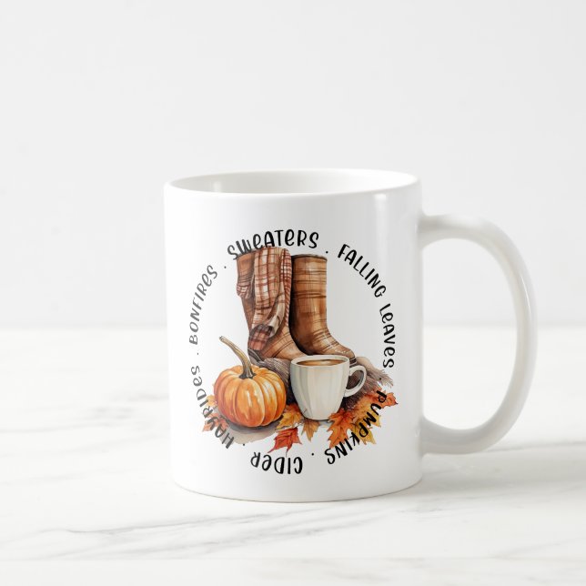 Herbst und Herbst Kaffeetasse (Rechts)