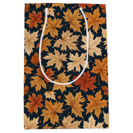 Herbst- und Herbsternte Blätter Mittlere Geschenktüte