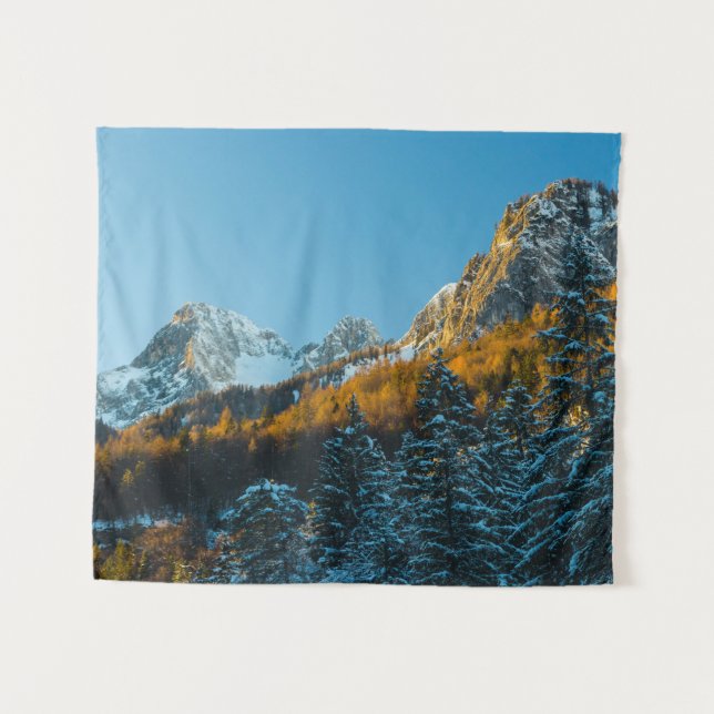 Herbst- und Winterlandschaft Wandteppich (Vorderseite (Horizontal))