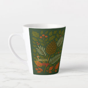 Herbst- und Winterurlaub Saisonale Grüße Milchtasse