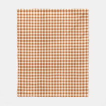 Herbst verbranntes Orange Gingham-Muster Herbst Ka