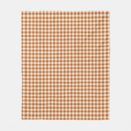 Herbst verbranntes Orange Gingham-Muster Herbst Ka Fleecedecke