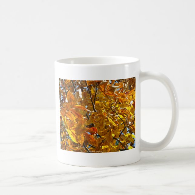 Herbst verlässt Gold Geschenke Apparell Sammlerstü Kaffeetasse (Rechts)