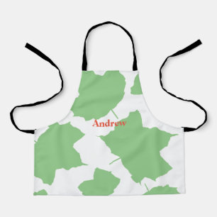 Herbst verlässt grüner weißer Herbst Erntedankname Schürze