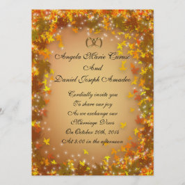 Herbst verlässt Hochzeit im Herbst Einladung