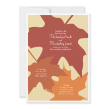 Herbst verlässt Hochzeitseinladung - Orangen