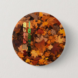 Herbst verlässt Knopf Button