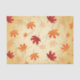 Herbst verlässt Muster Seidenpapier