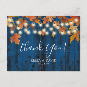 Herbst verlässt Navy Barn Hochzeit im Herbst Viele Postkarte