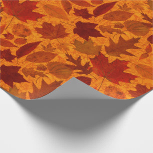 Herbst verlässt Orange Geschenkpapier