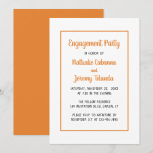 Herbst-Verlobungsparty Orange Hochzeit Herbst Einladung