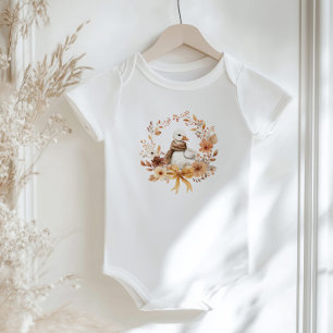 Herbst Verrückte Gans Rustikaler Kranz Bogen Babyp Baby Strampler