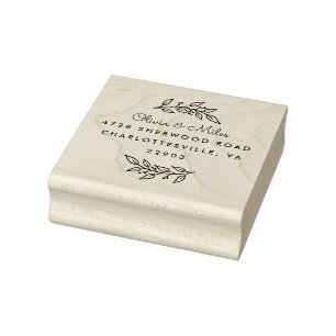 Herbst-Verzweigungsadresse Gummistempel
