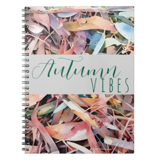 Herbst Vibes Watercolor Leaf Spiral Notebook Notizblock