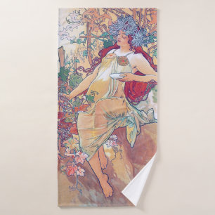 Herbst (vier Jahreszeiten), Alphonse Mucha Badehandtuch