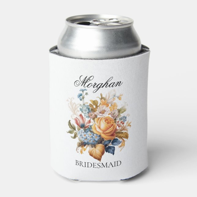 Herbst Vintage Blume Bridesmaid Vorschlag Geschenk Dosenkühler (Kanne Vorderseite)