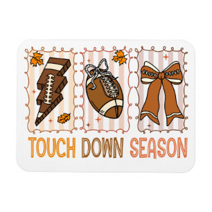 Herbst Vintager Fußballspieltag Magnet