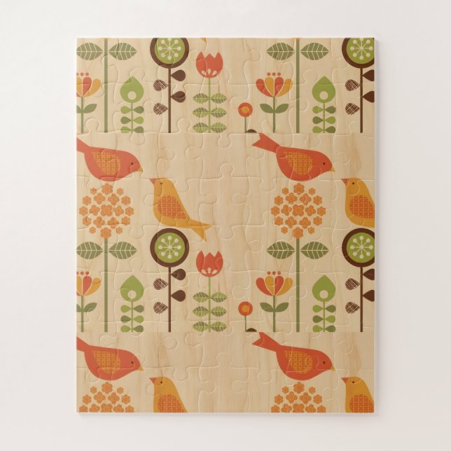 Herbst-Vogel-Volkskunst (Vertikal)