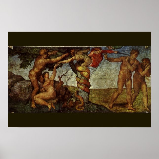 Herbst vom Garten Eden von Michelangelo Poster (Vorne)