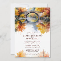 Herbst-Wald-Brücke Hochzeit