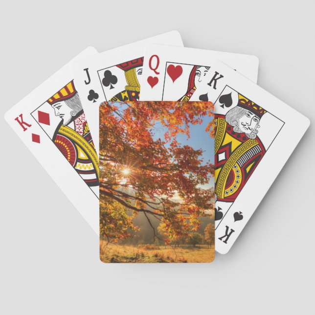 Herbst-Wald in den Bergen Spielkarten (Rückseite)