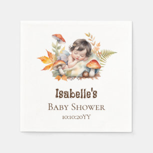 Herbst-Waldfee-Baby-Party Serviette