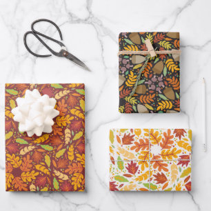 Herbst-Waldland-Herbstleaves Geschenkpapier Set