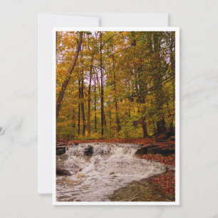 Herbst Wasserfall Feiertagskarte