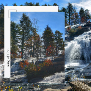 Herbst-Wasserfall High Falls Fotografie NC Postkarte