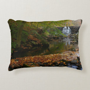 Herbst Wasserfall und Bach Pennsylvania Natur Dekokissen