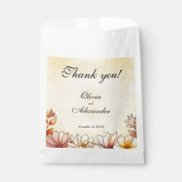 Herbst Wasserfarbe Flora Terracotta Geschenktütchen