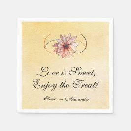 Herbst Wasserfarbe Flora Terracotta Serviette