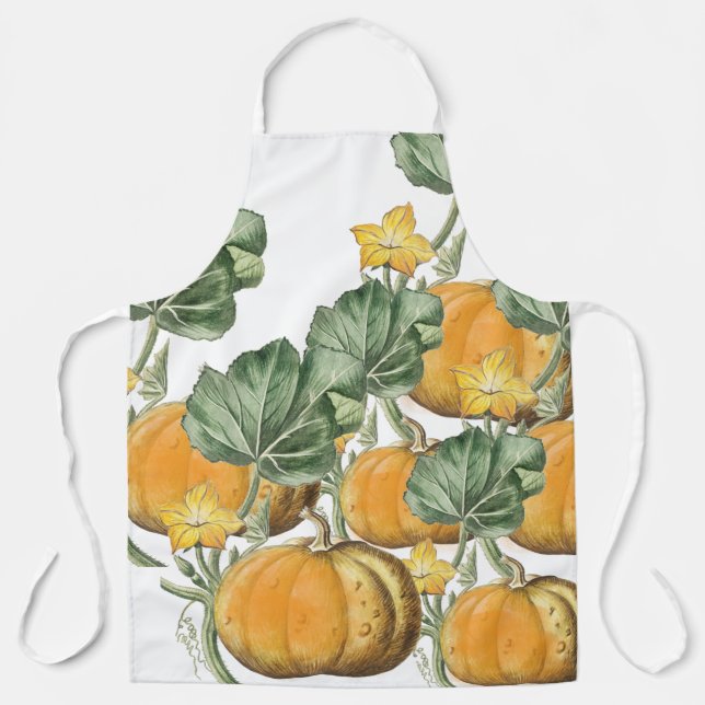 Herbst Wasserfarbe Vintage Pumpkins Schürze (Vorderseite)