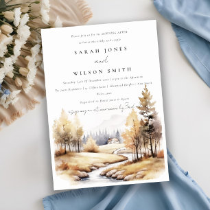 Herbst Wasserfarbenwelt Morgens Einladung