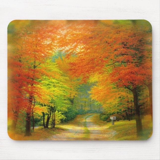 Herbst-Weg Mousepad (Vorne)
