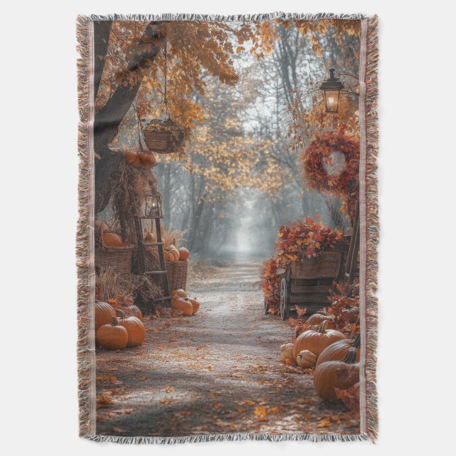 Herbst-Wegwerfen-Blanket Decke (Vorderseite Vertikal)
