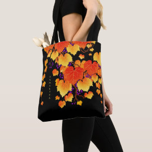 Herbst Weinrebe Orange Gold Blätter Tasche