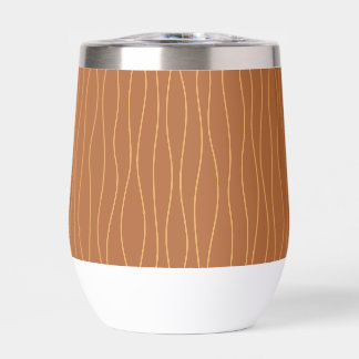 Herbst-Wellentinien-Wasserflasche | Braun & Orange