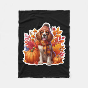 Herbst Welsh Springer Spaniel Hundebesitzer Dank Fleecedecke